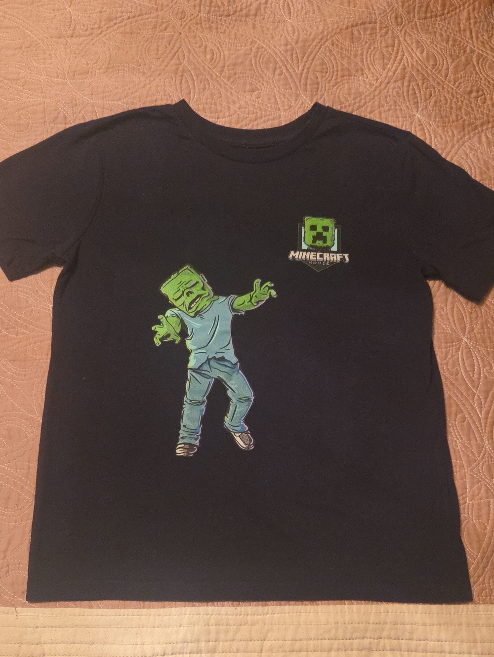 Boys' Black Graphic Minecraft Tee